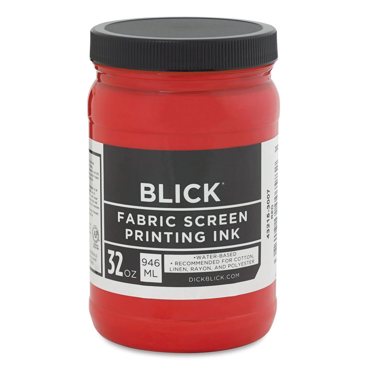 Blick Water-Base Acrylic Textile Screen Printing Ink - Red, Quart